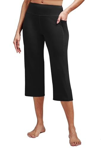 Alaroo Women's High Waisted Yoga Capri Pants with Pockets - Image 2