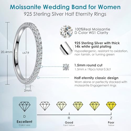 Save 8% on WES Moissanite Wedding Band with Code WEDDBB65 - Image 2
