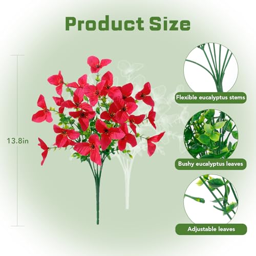 24 UV-Resistant Artificial Flower Bundles for Outdoor Decor - Image 3