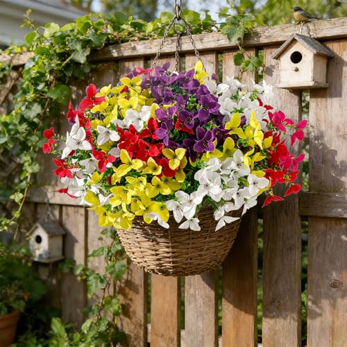24 UV-Resistant Artificial Flower Bundles for Outdoor Decor - Image 6