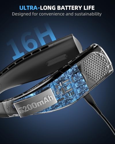 JIAGE Bladeless Neck Fan with 5200mAh Battery - Use Code - Image 4