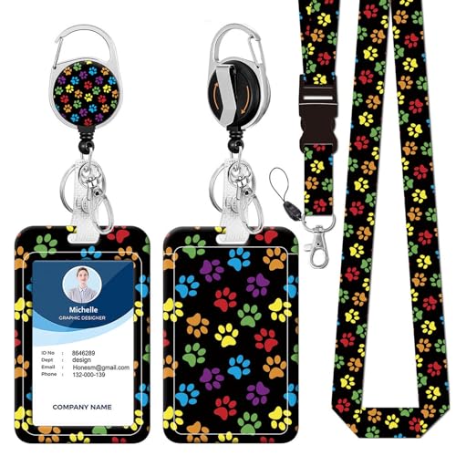 50% Off ID Badge Holder with Retractable Reel & Lanyard - Image 1