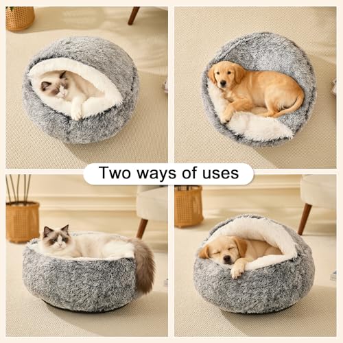 50% Off MADDEMCUTE Calming Hooded Pet Cave Bed - Image 4