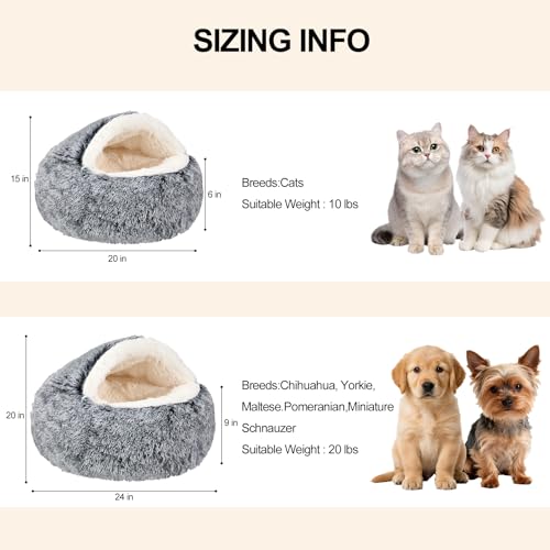 50% Off MADDEMCUTE Calming Hooded Pet Cave Bed - Image 5