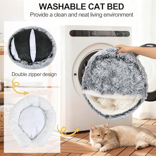 50% Off MADDEMCUTE Calming Hooded Pet Cave Bed - Image 6