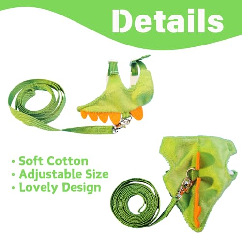 50% Off Dinosaur Ferret Harness & Leash Set for Small Pets - Image 3