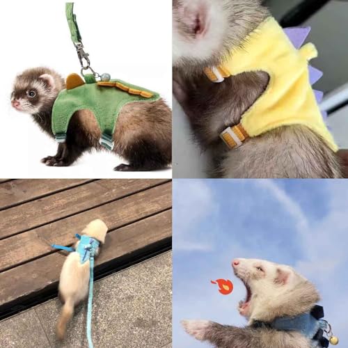 50% Off Dinosaur Ferret Harness & Leash Set for Small Pets - Image 5
