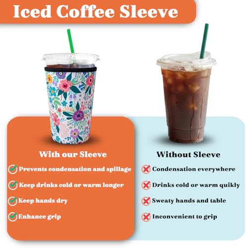 3-Pack Reusable Coffee Cup Sleeves - Keep Drinks Cold & Hands Dry - Image 3