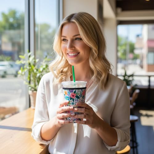 3-Pack Reusable Coffee Cup Sleeves - Keep Drinks Cold & Hands Dry - Image 4