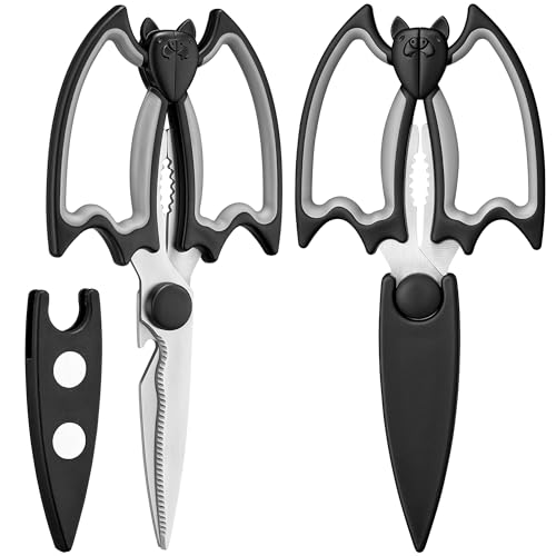 OMDAR Bat Kitchen Scissors 2-Pack with Code JTQJERYT