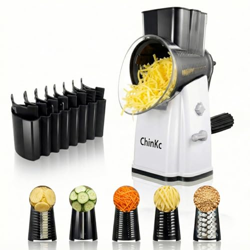 Save 26% on ChinKc Rotary Grater with 5 Blades - Image 1