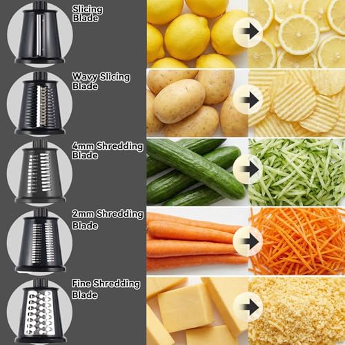 Save 26% on ChinKc Rotary Grater with 5 Blades - Image 3