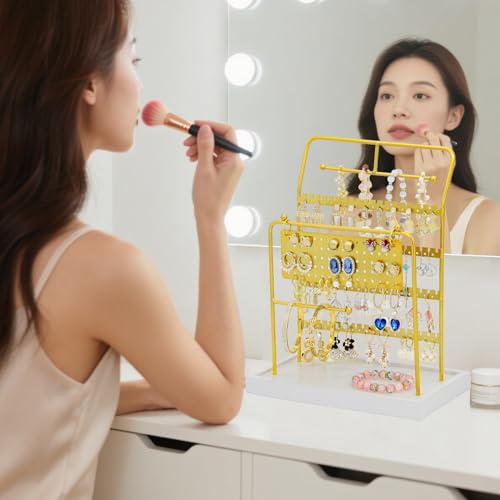 Save 65% on Metal Jewelry Organizer Stand with Wooden Tray - Image 5