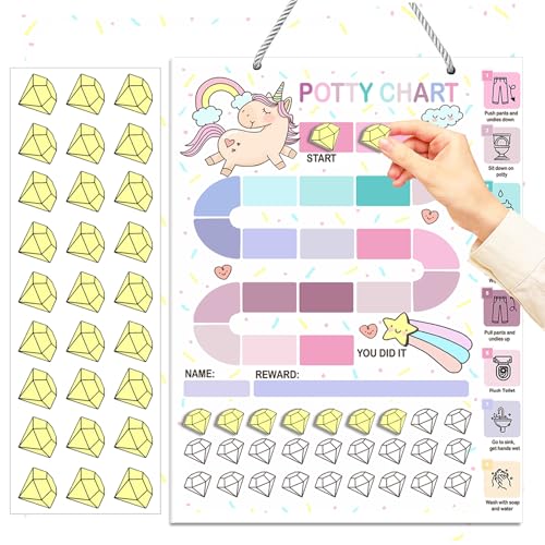 50% Off Reusable Magnetic Potty Training Chart for Toddler Girls