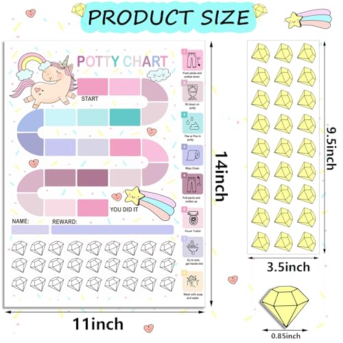 50% Off Reusable Magnetic Potty Training Chart for Toddler Girls - Image 5