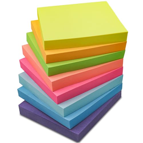 50% Off 8-Pack Colorful Sticky Notes for Office & School
