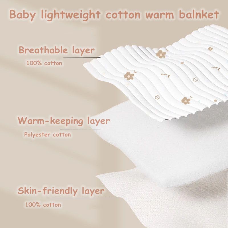 50% Off 2-Pack Cotton Baby Blankets - Rabbit & Bear Design - Image 5