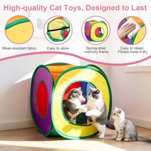 Save 30% on 33-Piece Interactive Cat Toy Set with Tunnel - Image 5