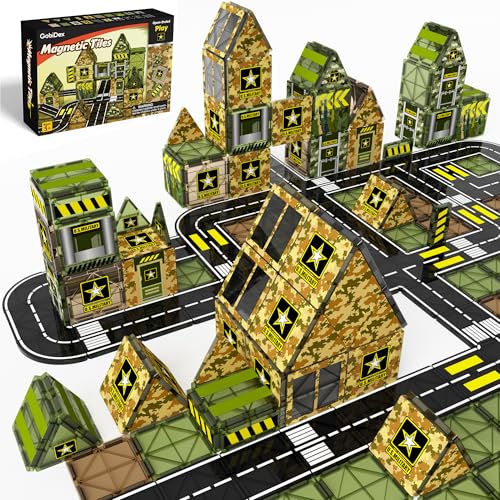 Save 17% on GobiDex Army Magnetic Tiles STEM Building Toys - Image 1