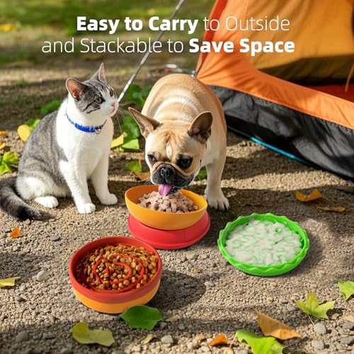 50% Off 5-in-1 Stackable Hamburger Dog Bowls Set - Image 3