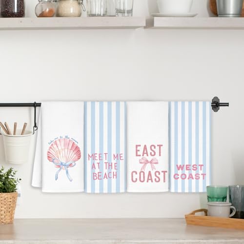 50% Off Preppy Beach Kitchen Towels Set of 4 - Image 3