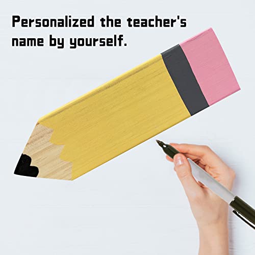 Teacher Name Pencil Holder Desk Sign - Personalized Gift - Image 3
