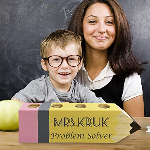 Teacher Name Pencil Holder Desk Sign - Personalized Gift - Image 4