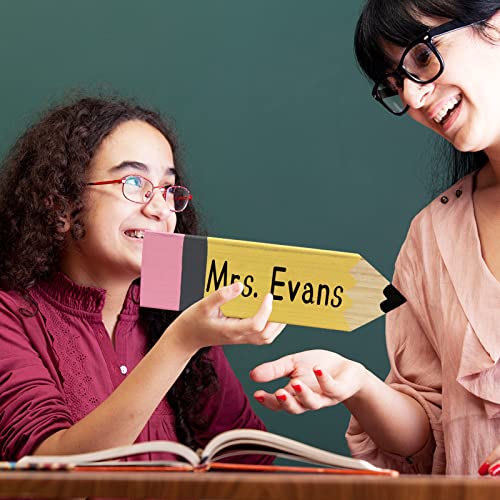 Teacher Name Pencil Holder Desk Sign - Personalized Gift - Image 5