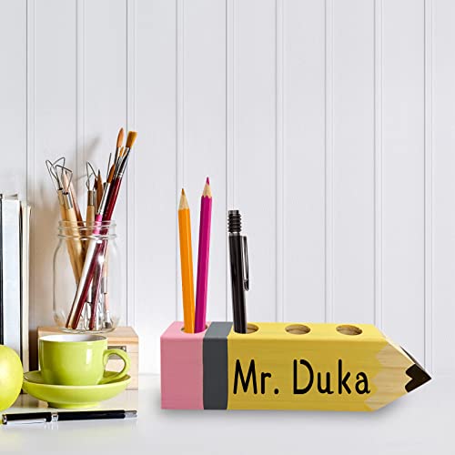Teacher Name Pencil Holder Desk Sign - Personalized Gift - Image 6