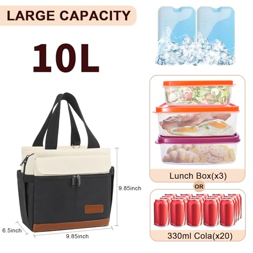 Joymee Large Insulated Lunch Tote Bag - Spacious & Leakproof - Image 2