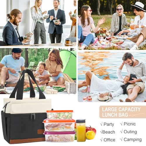 Joymee Large Insulated Lunch Tote Bag - Spacious & Leakproof - Image 7