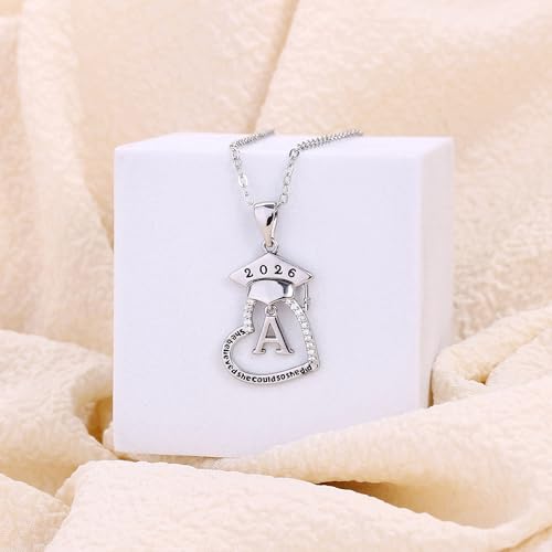 Save 23% on Yesteel 14K Gold Plated Initial Heart Graduation Necklace - Image 3