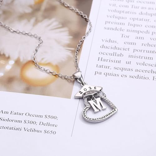 Save 23% on Yesteel 14K Gold Plated Initial Heart Graduation Necklace - Image 4