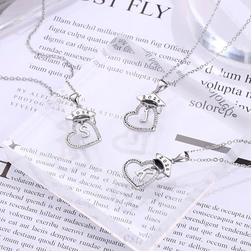 Save 23% on Yesteel 14K Gold Plated Initial Heart Graduation Necklace - Image 5