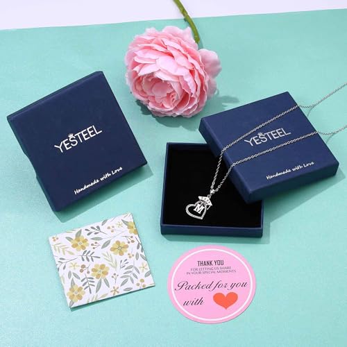 Save 23% on Yesteel 14K Gold Plated Initial Heart Graduation Necklace - Image 6