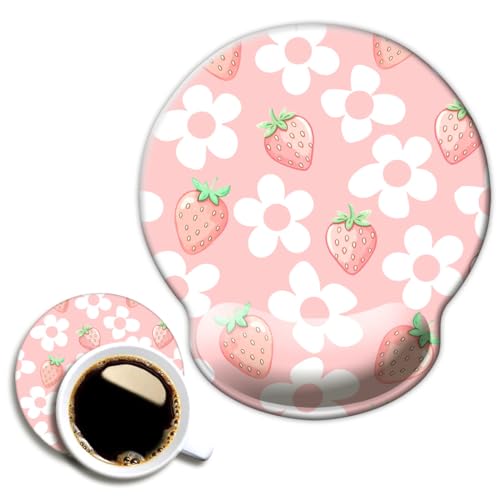 50% Off Ergonomic Gel Wrist Rest Mouse Pad with Floral Design