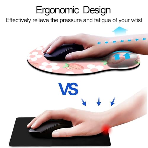 50% Off Ergonomic Gel Wrist Rest Mouse Pad with Floral Design - Image 2