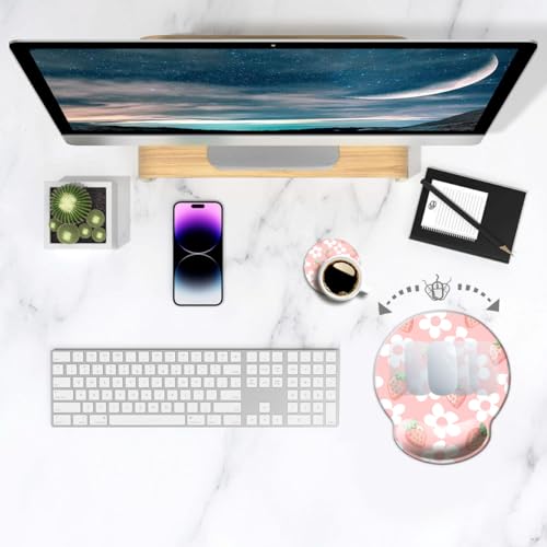 50% Off Ergonomic Gel Wrist Rest Mouse Pad with Floral Design - Image 3