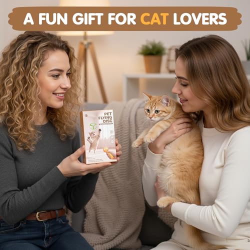 Rechargeable Cat Disc Launcher Toy with 6 Flying Discs - Image 6