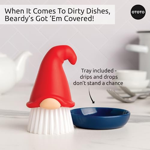 34% Off OTOTO Beardy Gnome Dish Brush - Cute Kitchen Gadget - Image 5