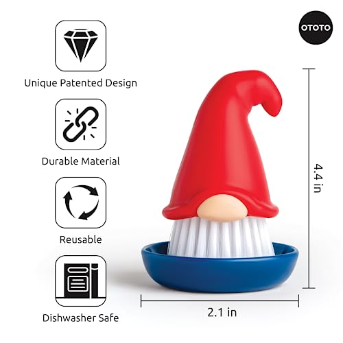 34% Off OTOTO Beardy Gnome Dish Brush - Cute Kitchen Gadget - Image 6