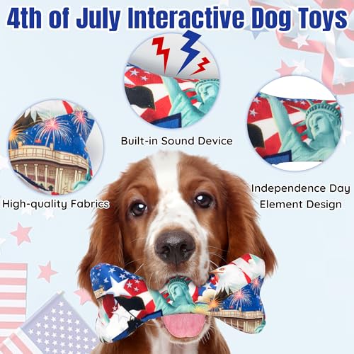 50% Off 4th of July Dog Bandana, Hat & Toy Set - Image 4