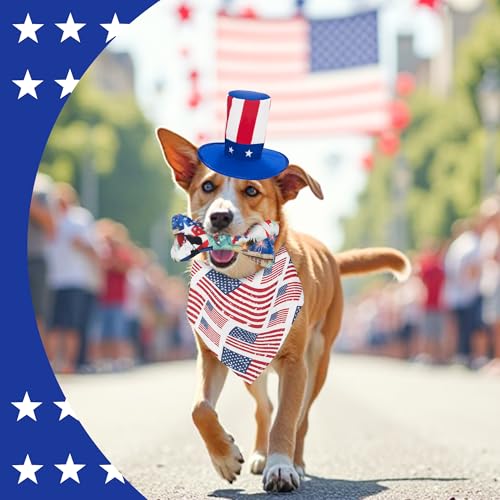 50% Off 4th of July Dog Bandana, Hat & Toy Set - Image 5