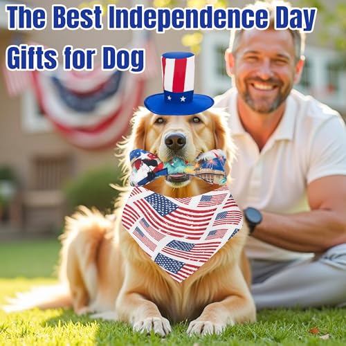 50% Off 4th of July Dog Bandana, Hat & Toy Set - Image 6