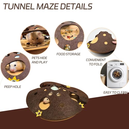 50% Off Hamster Tunnel Hideout with Chew Toys - Image 3