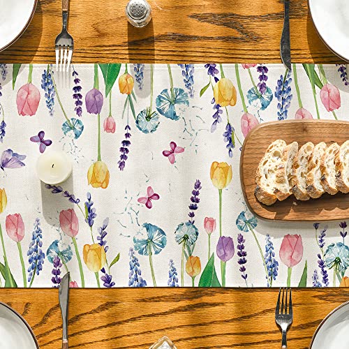 50% Off Tulip Lavender Spring Table Runner for Home Decor - Image 3