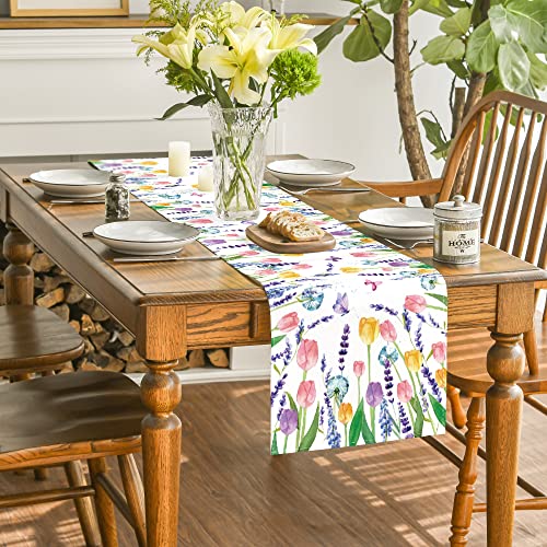50% Off Tulip Lavender Spring Table Runner for Home Decor - Image 4