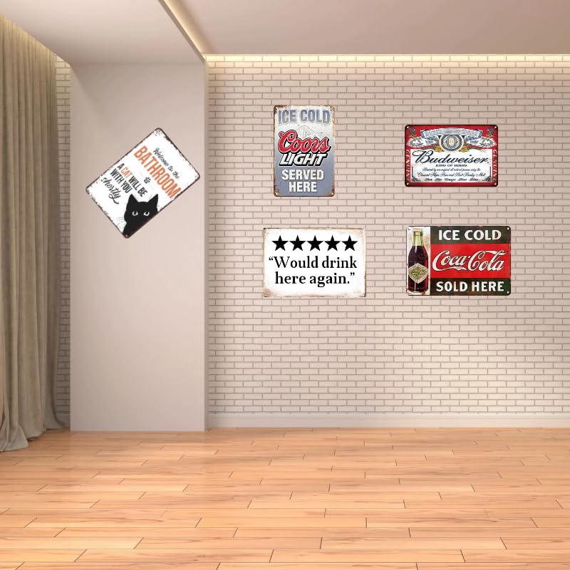 56% Off Funny Cat Bathroom Tin Sign - 12x8 Inch Wall Decor - Image 5