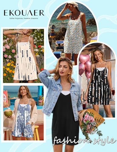 Ekouaer Women's Summer Romper with Pockets - Code MZNPW7JG - Image 6