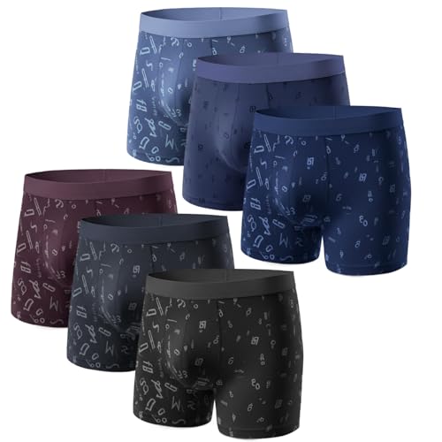 TEXLINA Men's Cotton Boxer Briefs 6-Pack - Use Code G34YX8TD - Image 1